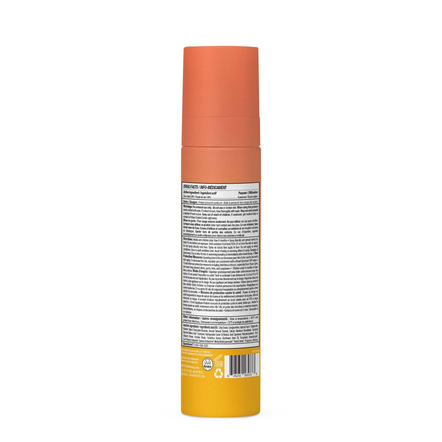 ATTITUDE Mineral Sunscreen Lightweight Lotion SPF 50, Broad Spectrum Zinc Oxide, EWG Verified, Non-Nano, Water-Resistant 80 Minutes, Non-Greasy for Face & Body, Vegan, Tropical Coco Scent, 80 grams