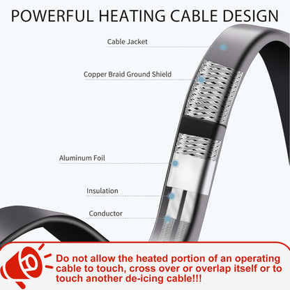 TOPDURE 60FT Roof & Gutter De-Icing Cable, 5W/ft Heat Tape 🍁 All In One Marketplace Canada