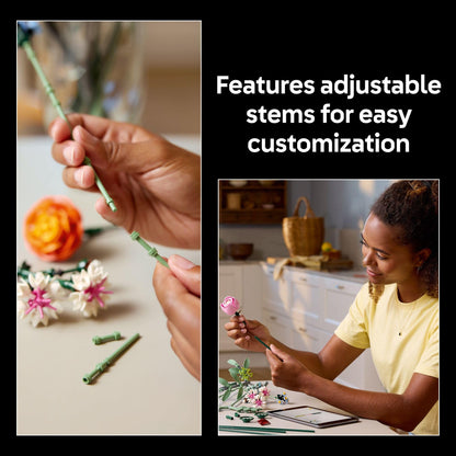 LEGO Botanicals Pretty Pink Flower Bouquet Building Set for Adults for Women & Men - Artificial Flowers for Decor or Table Display - 10342 🍁 All In One Marketplace Canada