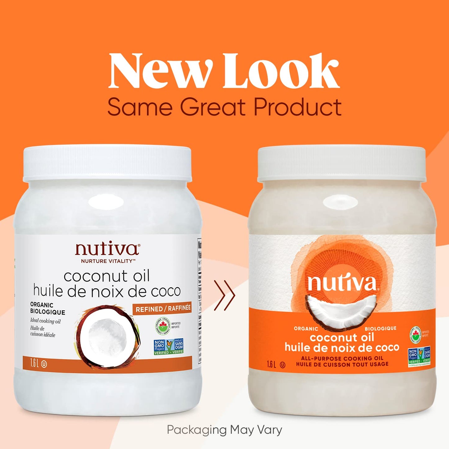 Nutiva Organic Steam-Refined Coconut Oil, 1.6 L, Non-GMO, Fair Trade | Vegan, Keto & Paleo, Neutral Flavor and Aroma for Cooking & Natural Moisturizer for Skin and Hair 🍁 All In One Marketplace Canada