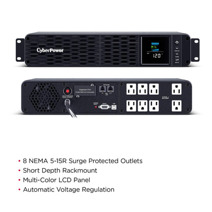 CyberPower CP1500PFCRM2U PFC Sinewave UPS Battery Backup