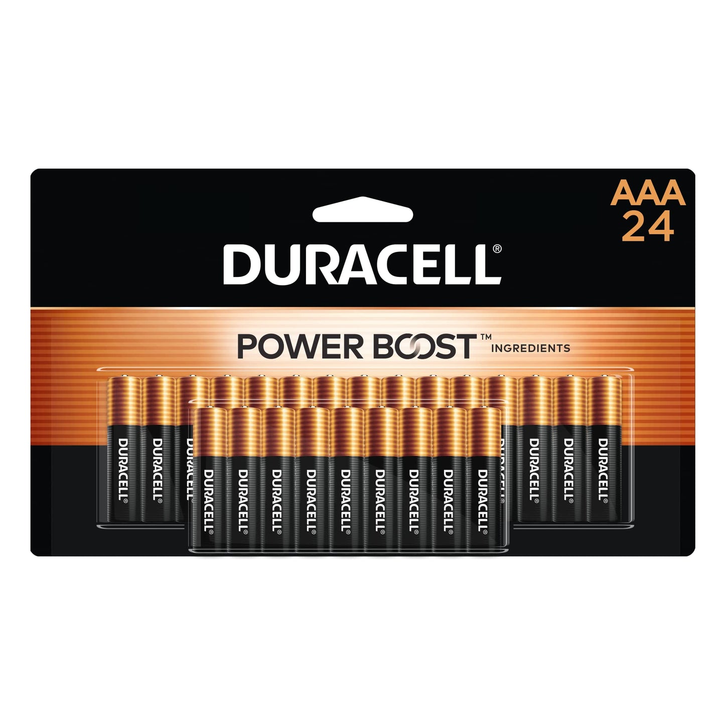 Duracell Coppertop AAA Batteries with Power Boost Ingredients, Triple A Batteries, 24 Count (Pack of 1) for Household and Office Devices, Alkaline AAA Battery