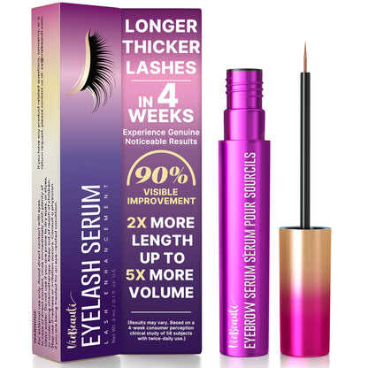 Premium Eyelash Serum and Eyebrow Enhancer by VieBeauti, Lash boost Serum for Fuller and Thicker Lashes & Brows (3ML) - Available at All In One Marketplace Canada