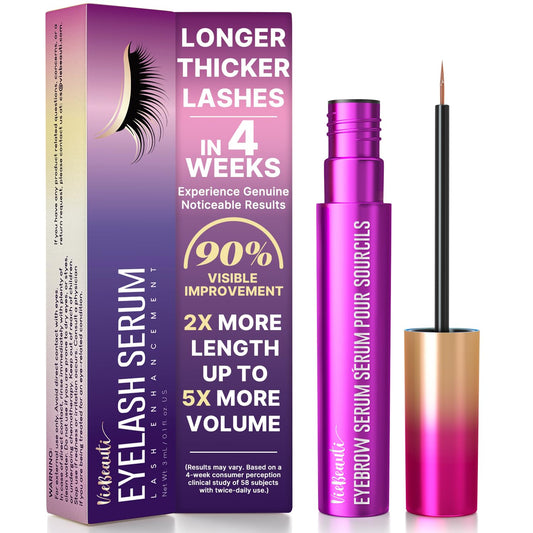 Premium Eyelash Serum and Eyebrow Enhancer by VieBeauti, Lash boost Serum for Fuller and Thicker Lashes & Brows (3ML) - Available at All In One Marketplace Canada