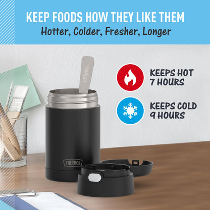 THERMOS FUNTAINER Food Jar with Spoon, 16oz, Matte Charcoal 🍁 All In One Marketplace Canada