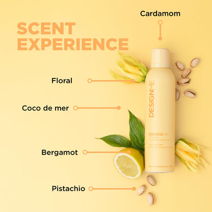 Design.Me BOUNCE.ME Curl Mousse | Lightweight Curl Defining for Wavy & Curly Hair | Frizz Control, Humidity Resistant, Alcohol-Free Mousse for Hair Styling | CGM Approved Design.Me