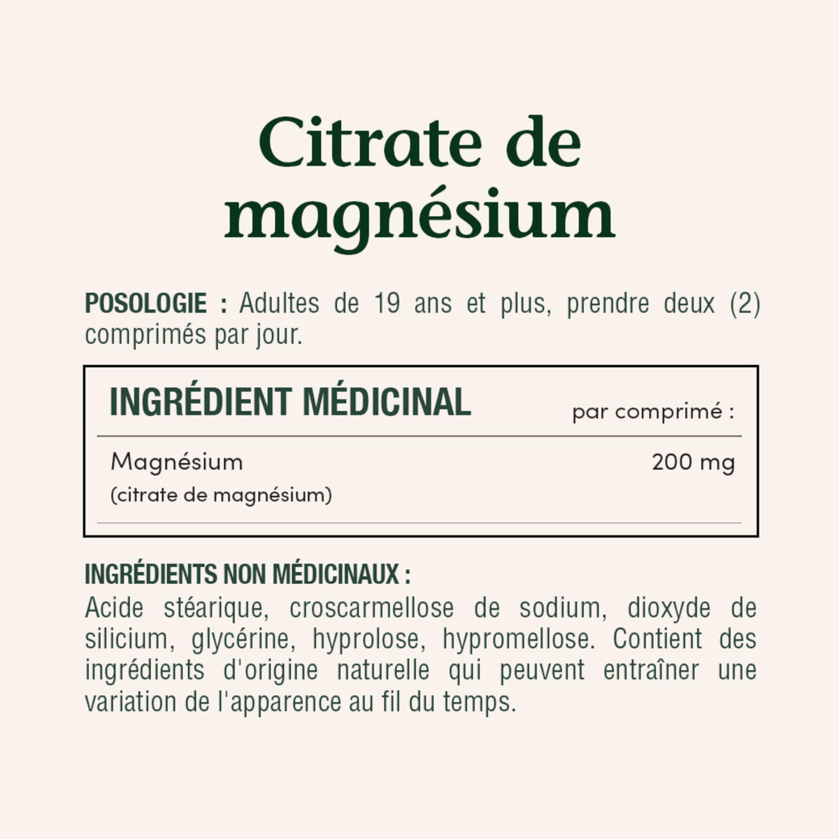 NATURE'S BOUNTY Magnesium Citrate, 200 mg, 75 Tablets