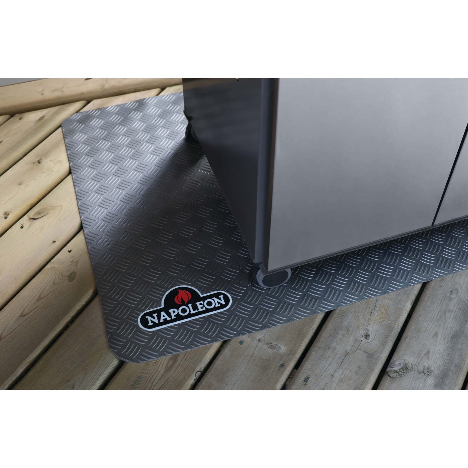 Napoleon BBQ Grill Mat - BBQ Grill Accessory, Safety Product, Non-Slip, Diamond Plate Pattern, Grey, Stylish, Protect Your Decking, Fits BBQ Grills Prestige PRO 500 Size and Smaller (68001) Napoleon