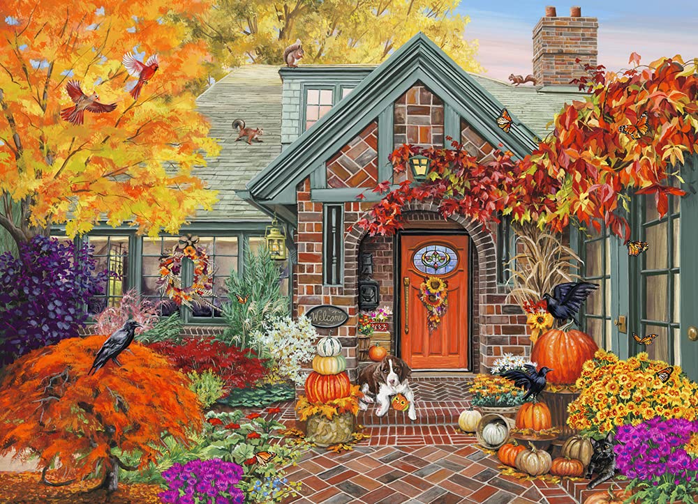 Vermont Christmas Company Autumn Welcome Jigsaw Puzzle 1000 Piece 🍁 All In One Marketplace Canada
