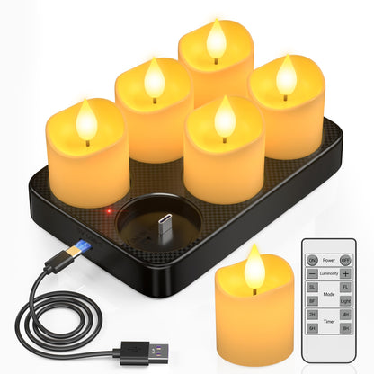 PChero Rechargeable Flameless Candles Flickering with Remote, Charging Base 🍁 All In One Marketplace Canada