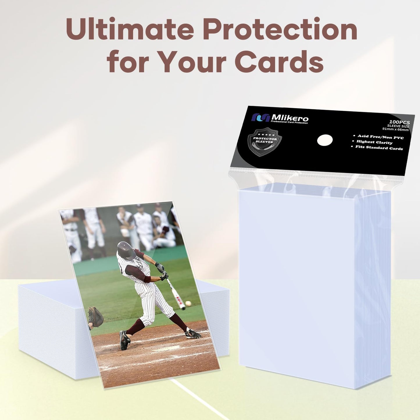 600 Counts Card Sleeves, Clear Trading Card Sleeves, Ultra Soft Hockey Cards Sleeves, Plastic Card Protector for Standard Cards Fit for MTG, Hockey, Sports, Game Cards