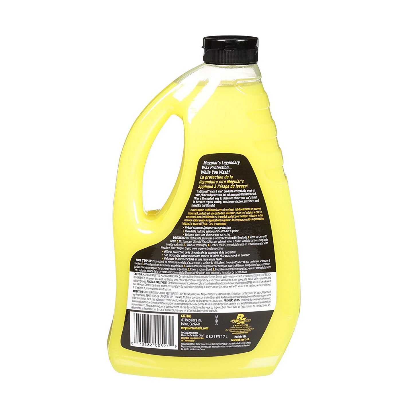 Meguiar's Ultimate Car Wash & Wax - Premium Carnauba and Synthetic Blend - G17748C
