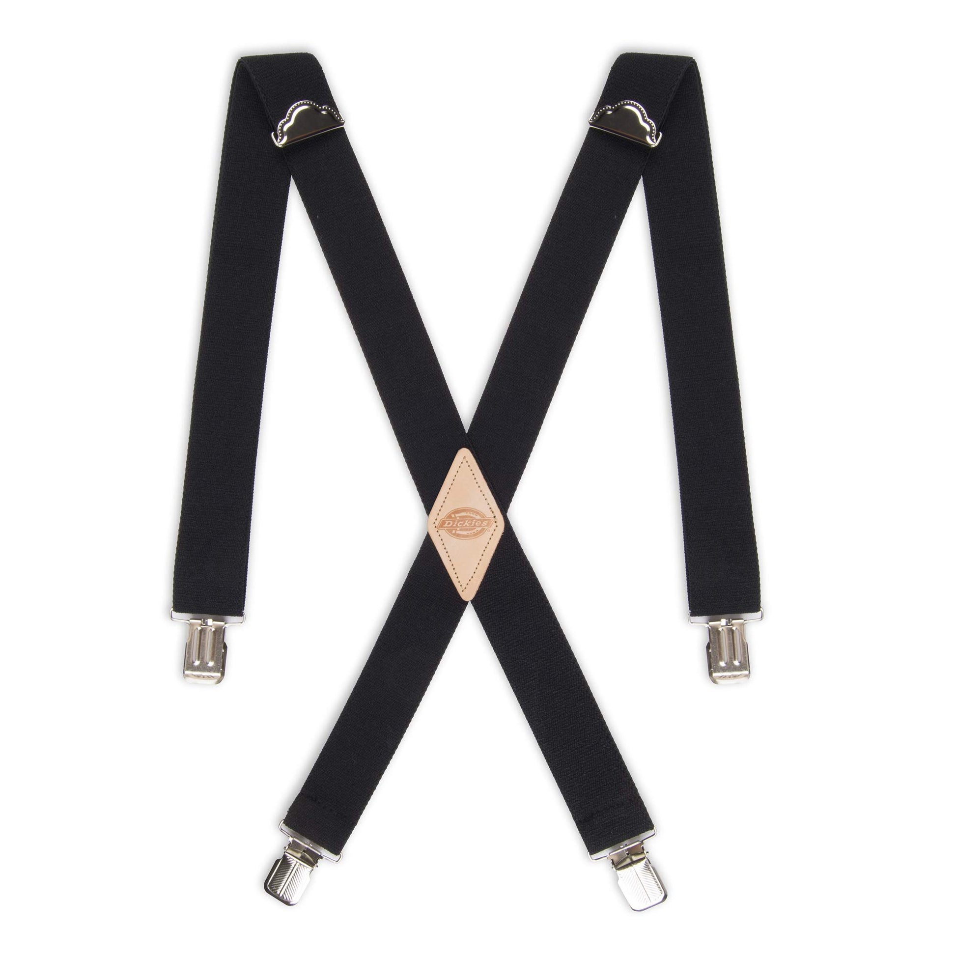 Dickies Men's 1-1/2 Solid Straight Clip Suspender, Black, One Size Dickies