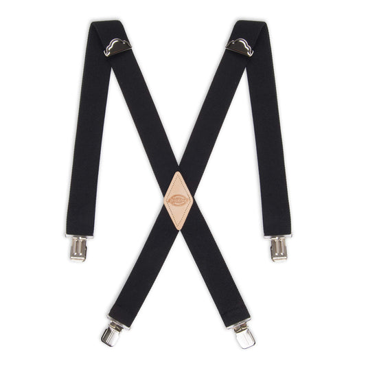 Dickies Men's 1-1/2 Solid Straight Clip Suspender, Black, One Size Dickies