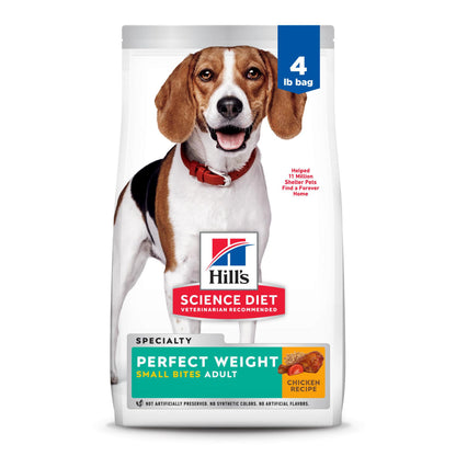 Hill's Science Diet Adult Perfect Weight Small Bites Chicken Recipe Dry Dog Food, 1.81 kg Bag 🍁 All In One Marketplace Canada