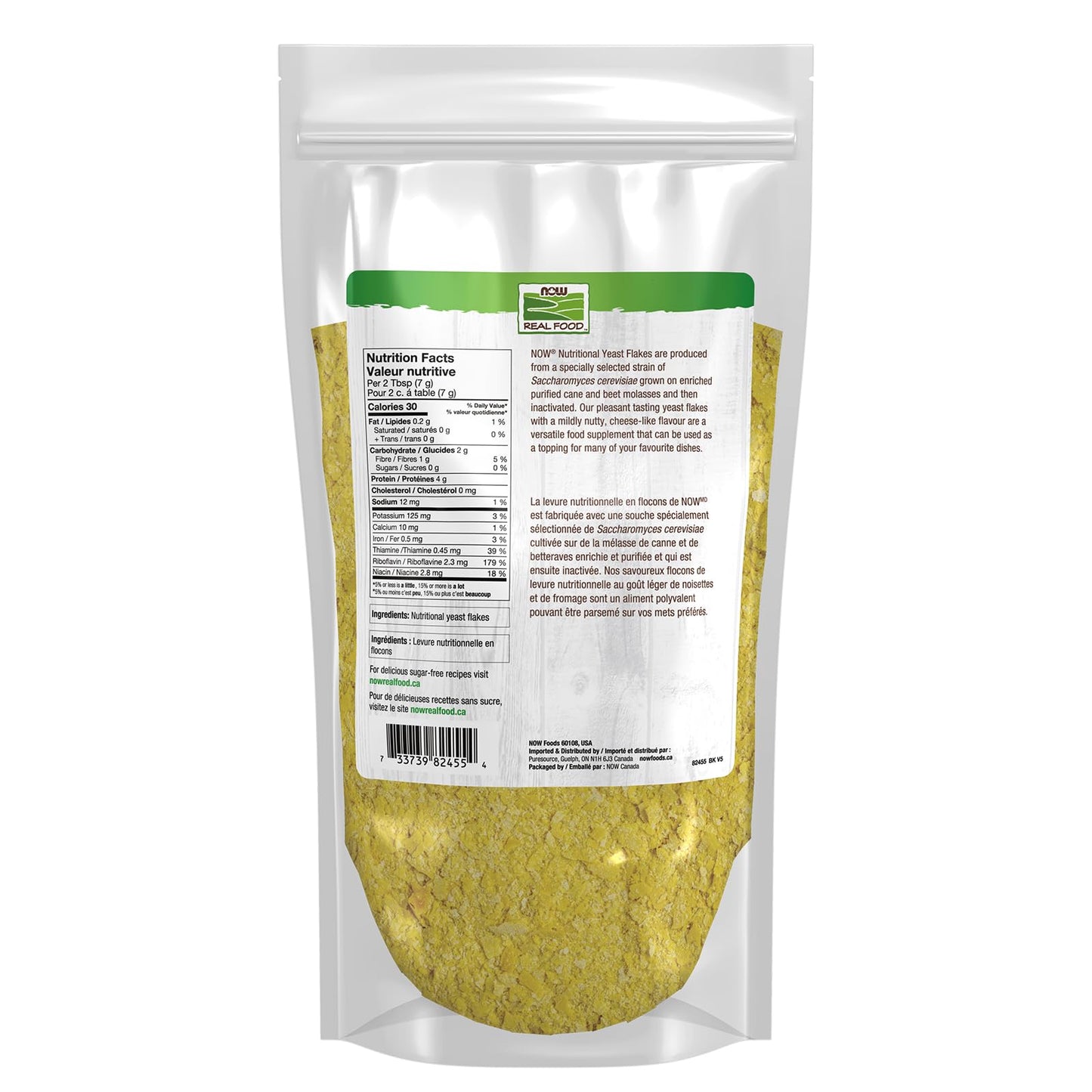 NOW Real Food Nutritional Yeast Flakes, 284g 🍁 All In One Marketplace Canada