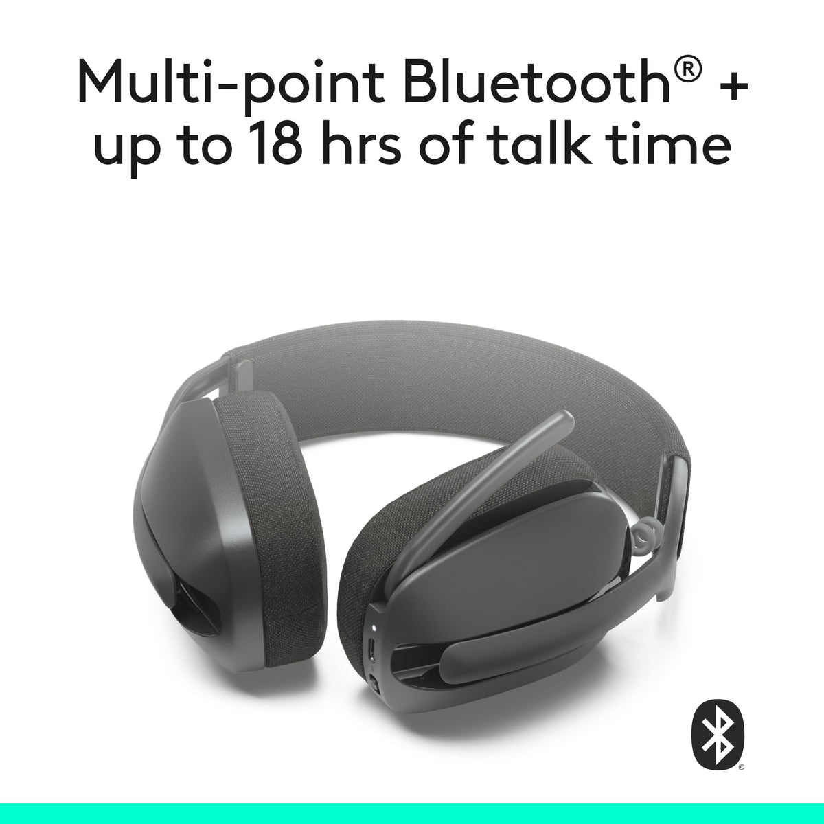 Logitech Zone Vibe 100 Lightweight Wireless Over Ear Headphones - Graphite
