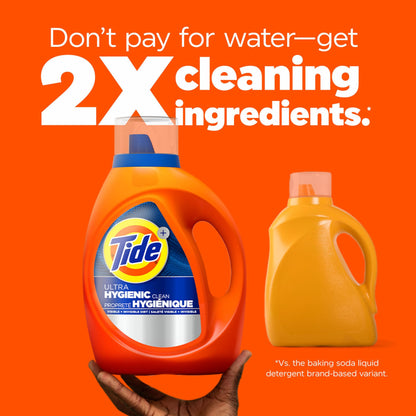 Tide Ultra Hygienic Clean Liquid Laundry Detergent, Original Scent, Removes visible and invisible dirt, Laundry Detergent Liquid, 94 Loads, 3.9L - Available at All In One Marketplace Canada