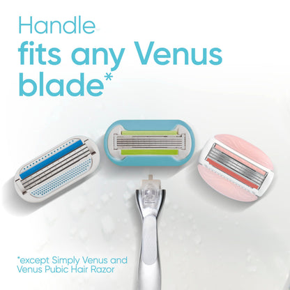 Gillette Venus Razor Blades for Women, Platinum Extra Smooth Razors, 5-Blade Cartridges, 1 Handle + 4 Refills + Shower Holder - Available at All In One Marketplace Canada