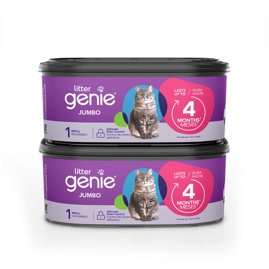 Litter Genie Refill Bags | Jumbo 2-Pack | Up to 8 months of supply in 2 cartridges | Ultimate Odor Control Cat Litter Bags - Available at All In One Marketplace Canada