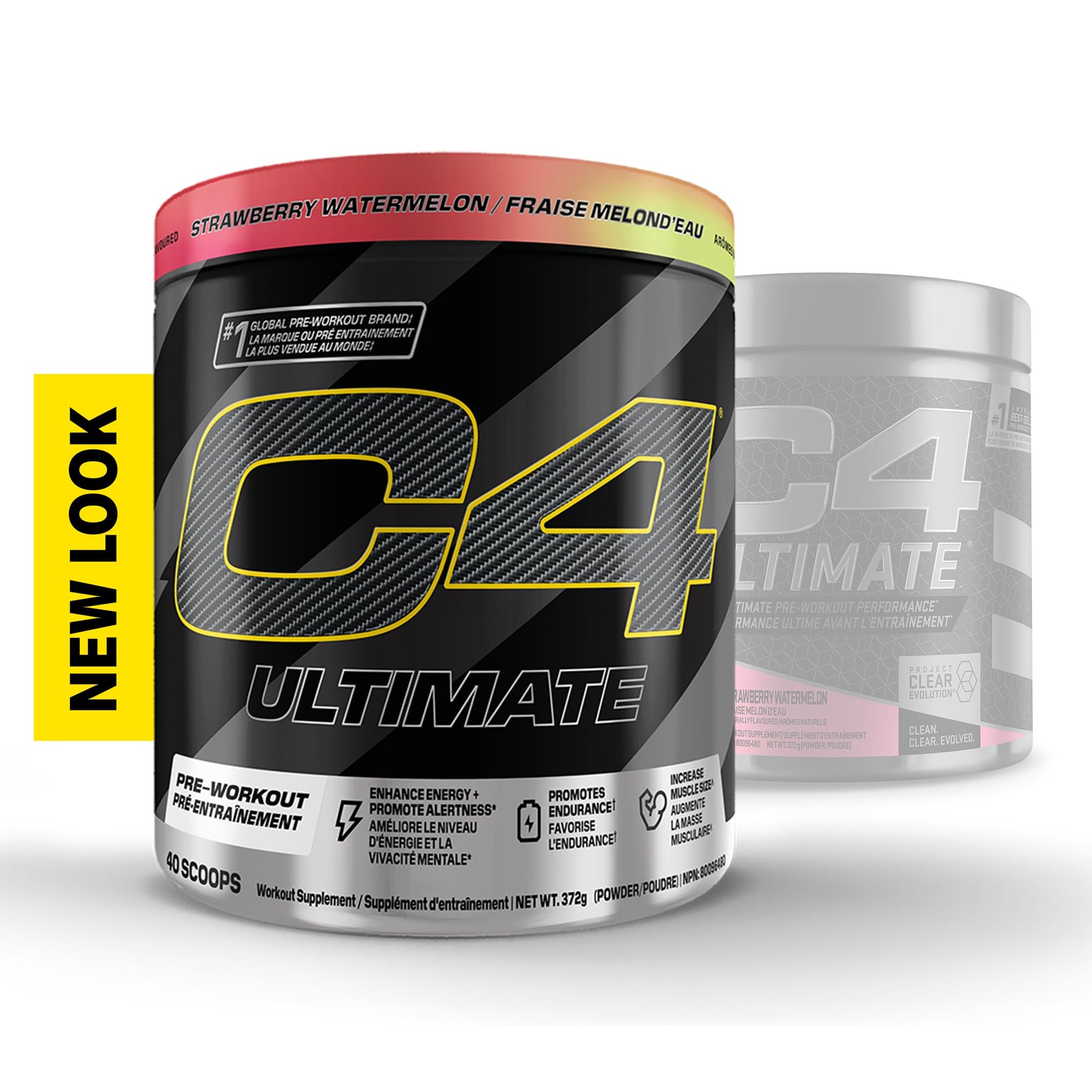Cellucor C4 Ultimate Pre Workout Powder - Sugar Free Preworkout Energy with 300mg Caffeine and Creatine for Men & Women - Strawberry Watermelon, 20 Servings Cellucor