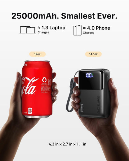 INIU Laptop Power Bank, Smallest 25000mAh 100W Fast Charging Battery Pack