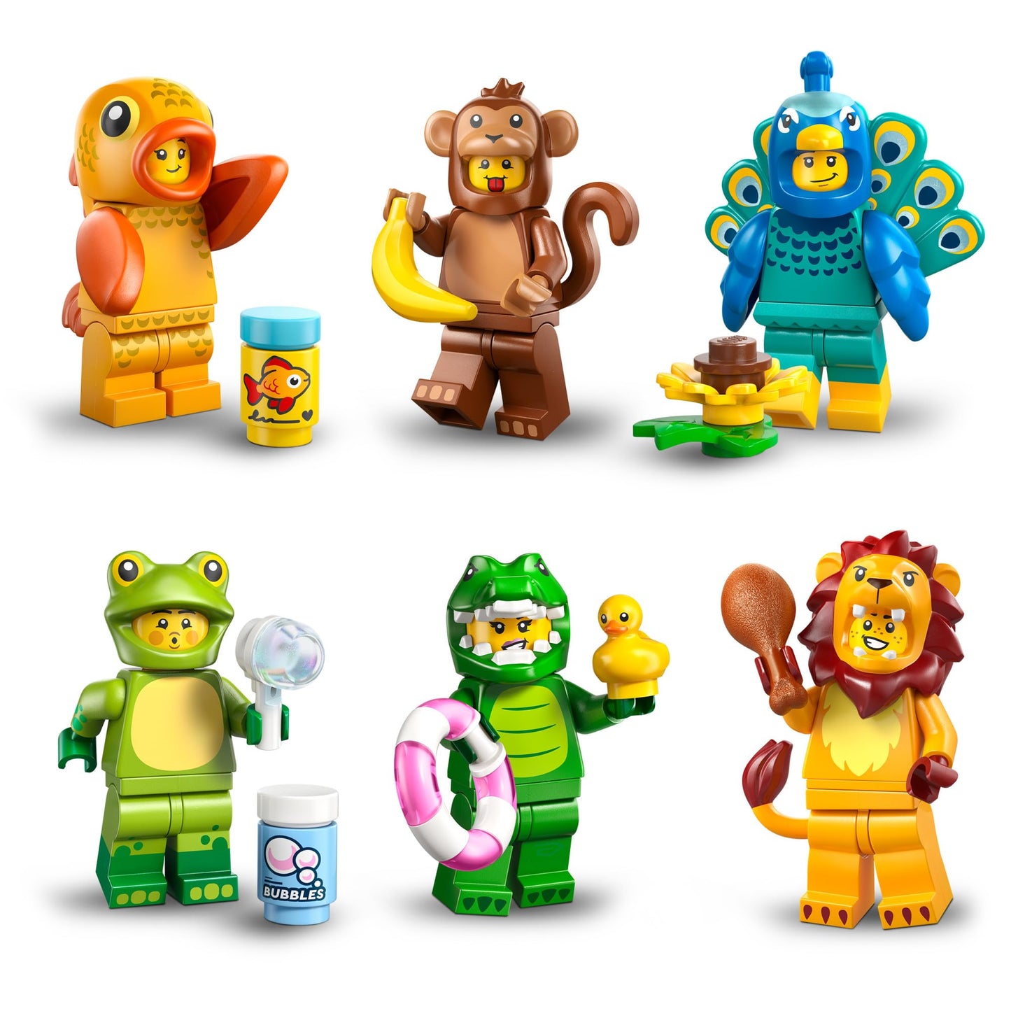 LEGO Minifigures Animal Series 28 6 Pack - Kids Toys in Sealed Mystery Boxes - Animal Themed Figures to Collect - Birthday Party Favors & Gift Idea for Boys & Girls, Ages 5+ - 66813 LEGO