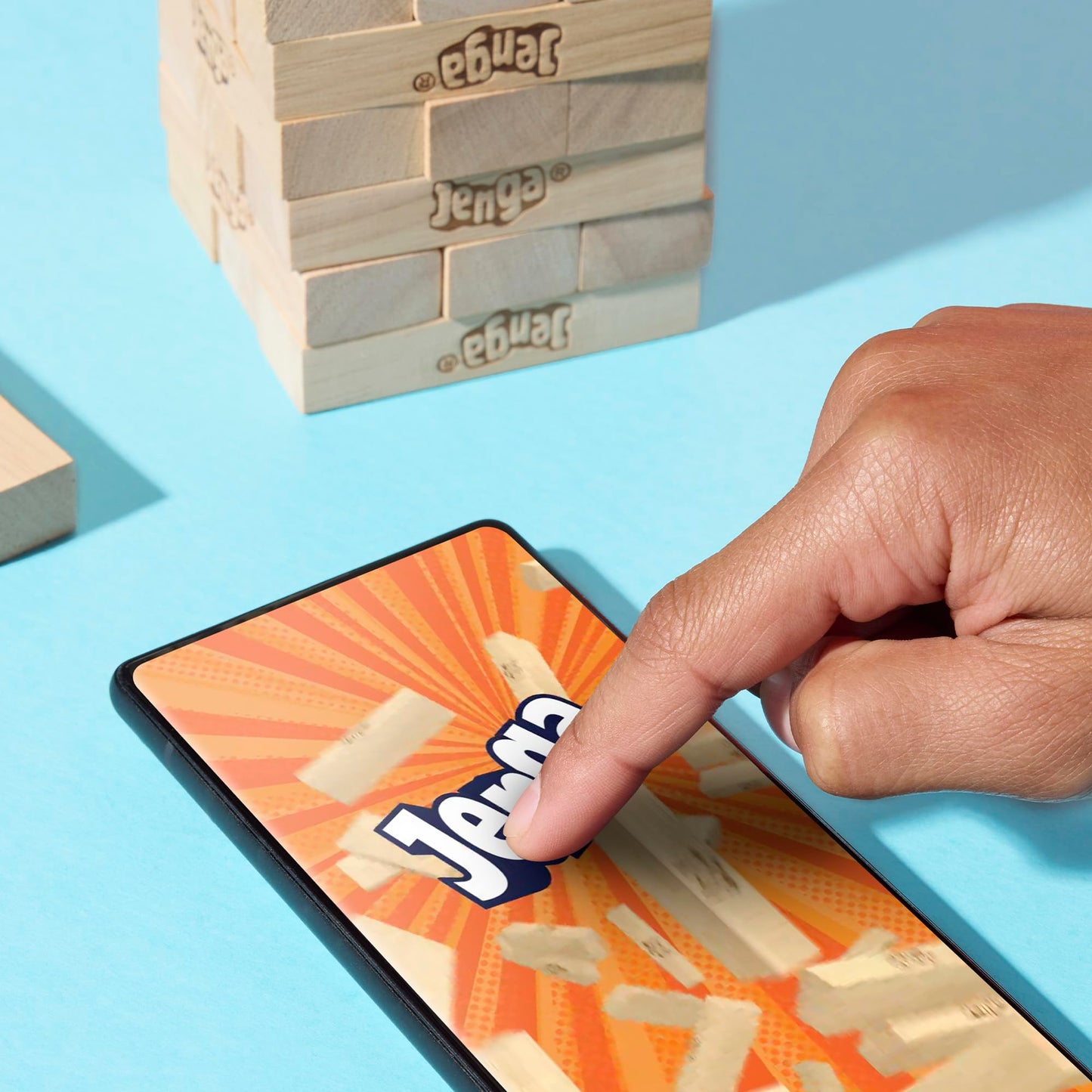 Jenga Official Hasbro Games | Digital Die for 6 More Ways to Play | Original Wood Block Game | Stacking Tower | Ages 6+ | 1+ Players | Party Games