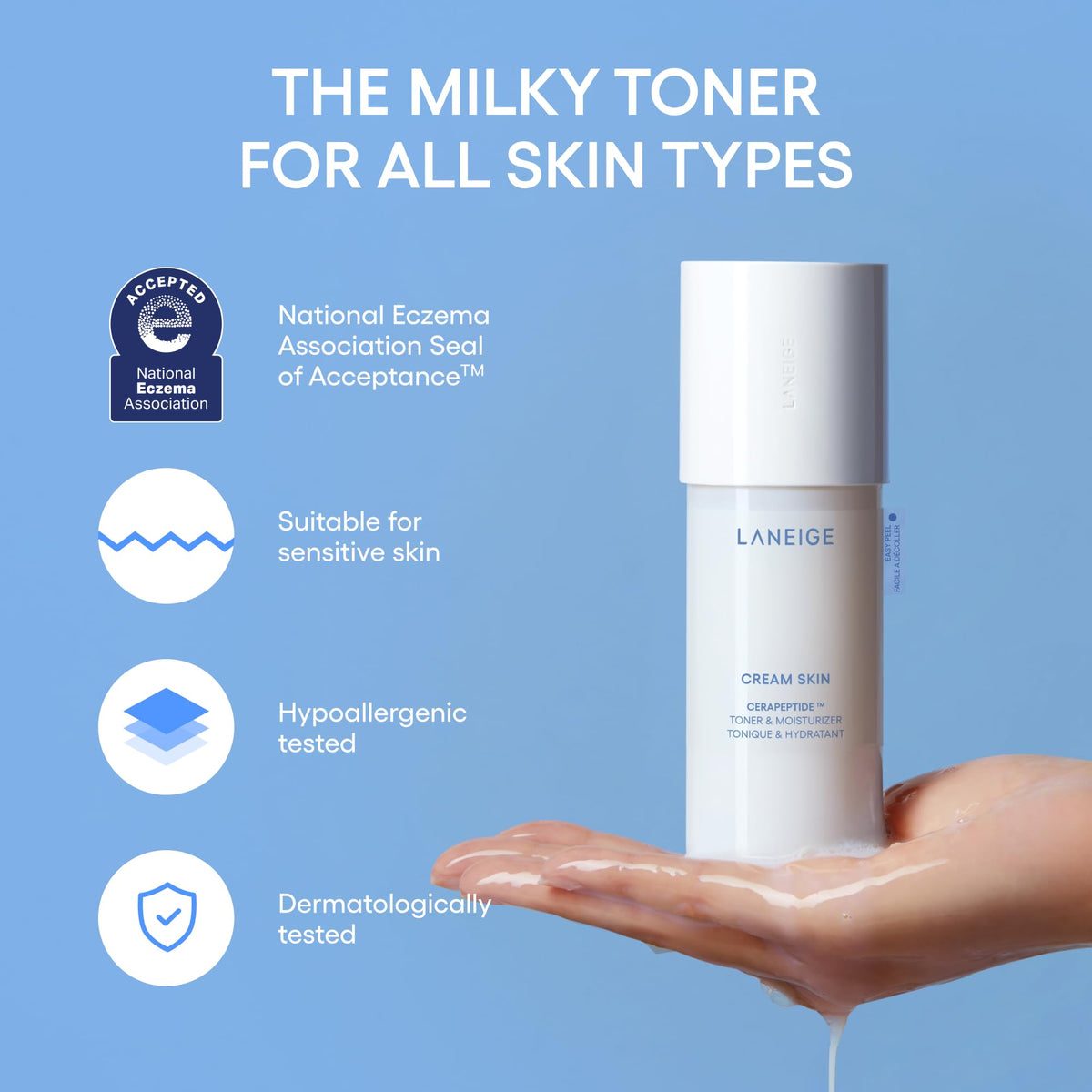 LANEIGE Cream Skin Milky Toner Mist: Lightweight Ceramide & Peptide Toner