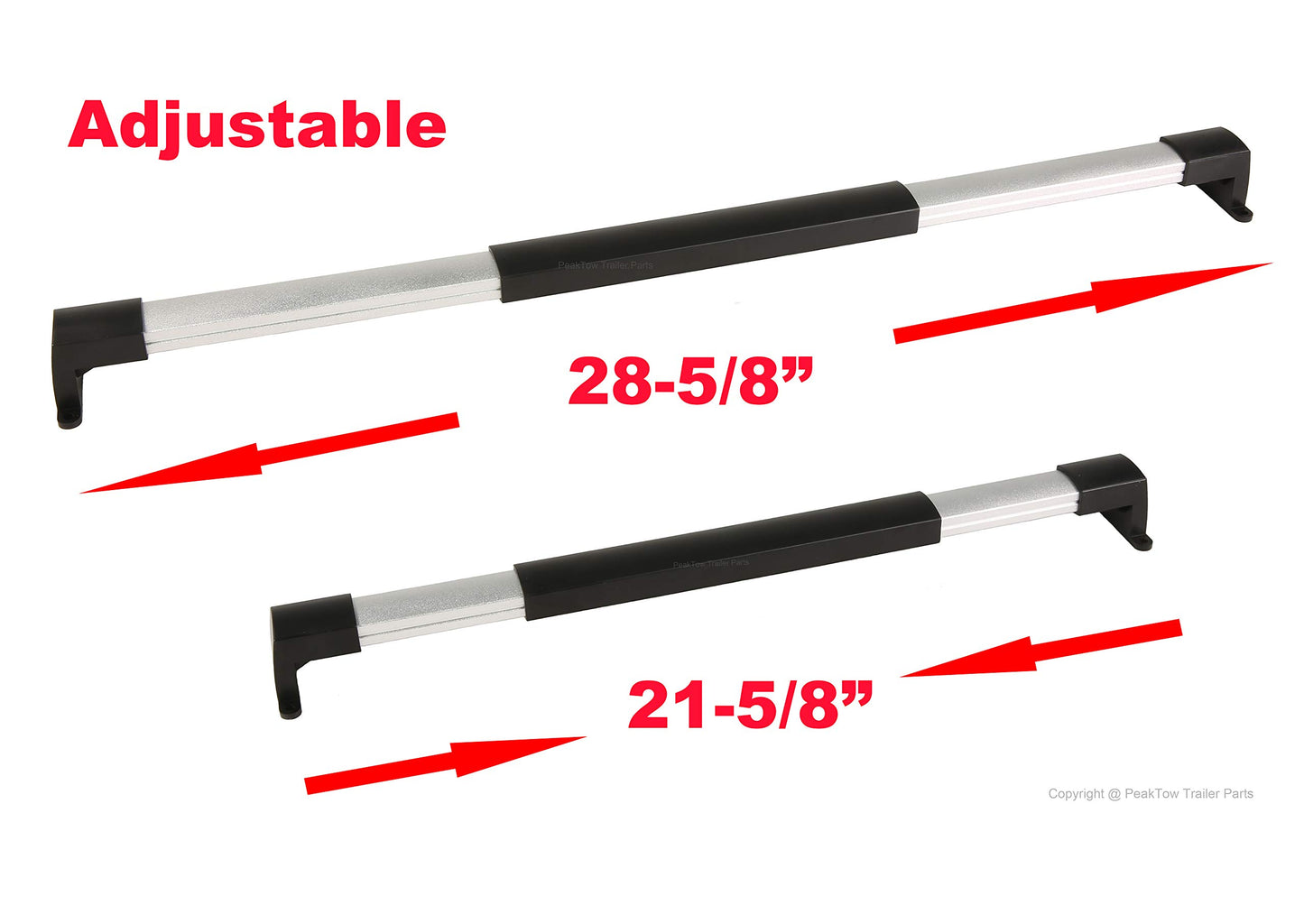 PEAKTOW RV Adjustable Aluminum Screen Door Cross Bar Handle, with Sturdy and Secure Non-Slip Grip, Fit Most RV, Travel Trailer, Camper, Motorhome