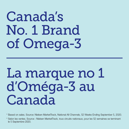 Webber Naturals Omega 3-6-9 1,200 mg Fish Oil, 180 Clear Enteric No Fishy Aftertaste Softgels, Supports Cardiovascular Health and Brain Function - Available at All In One Marketplace Canada