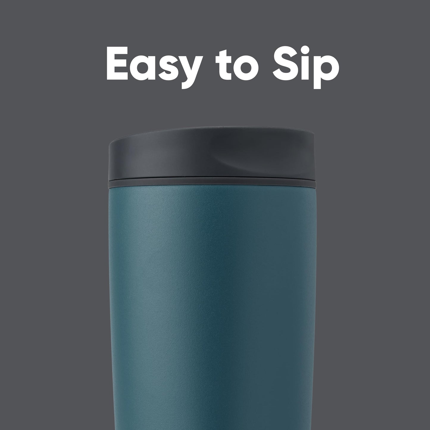 Owala SmoothSip Slider Insulated Stainless Steel Coffee Tumbler, Reusable Iced Coffee Cup, Hot Coffee Travel Mug, BPA Free 20 oz, High Dive