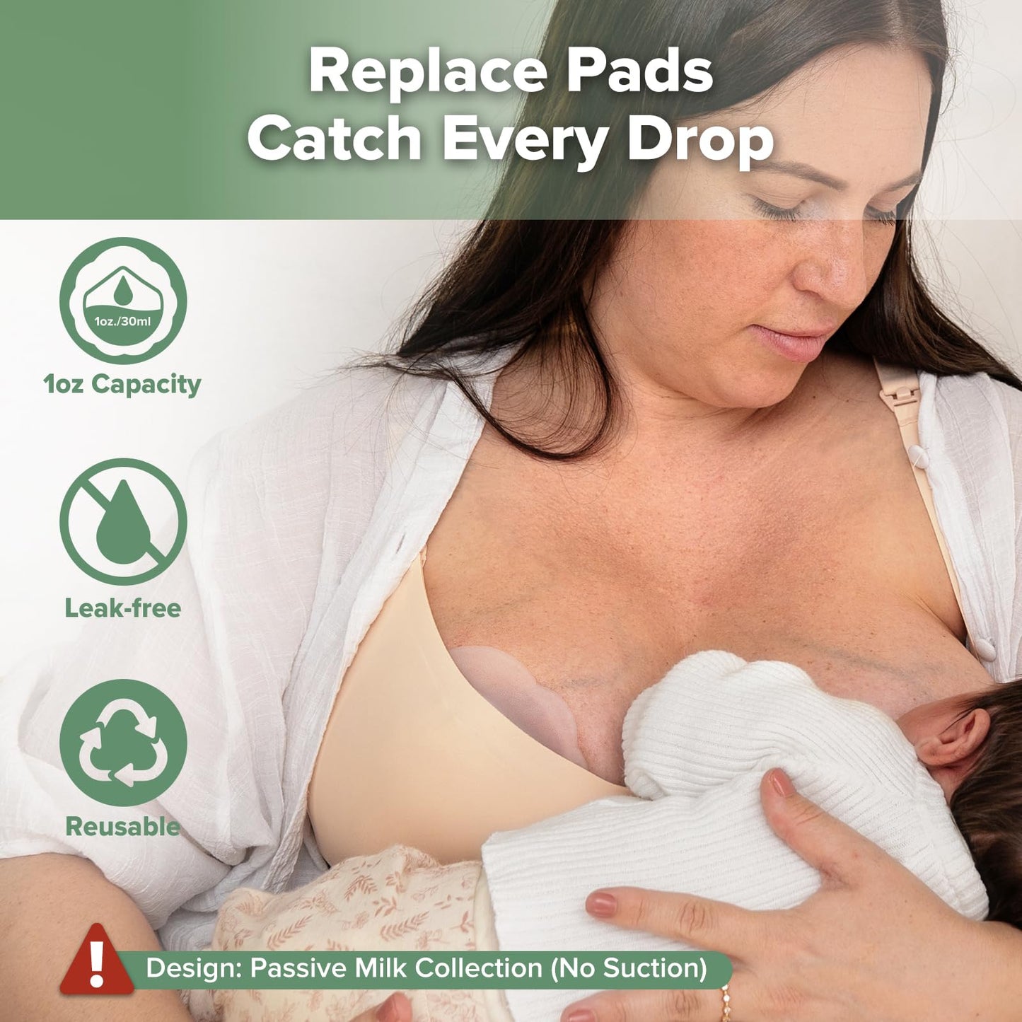 haakaa Petal Soft Silicone Milk Collector丨Discreet Leak-Protection Breast Milk Saver, Reusable Breast Shells Milk Collection Cup for Breastfeeding with Cleaning Brush- 2PCS