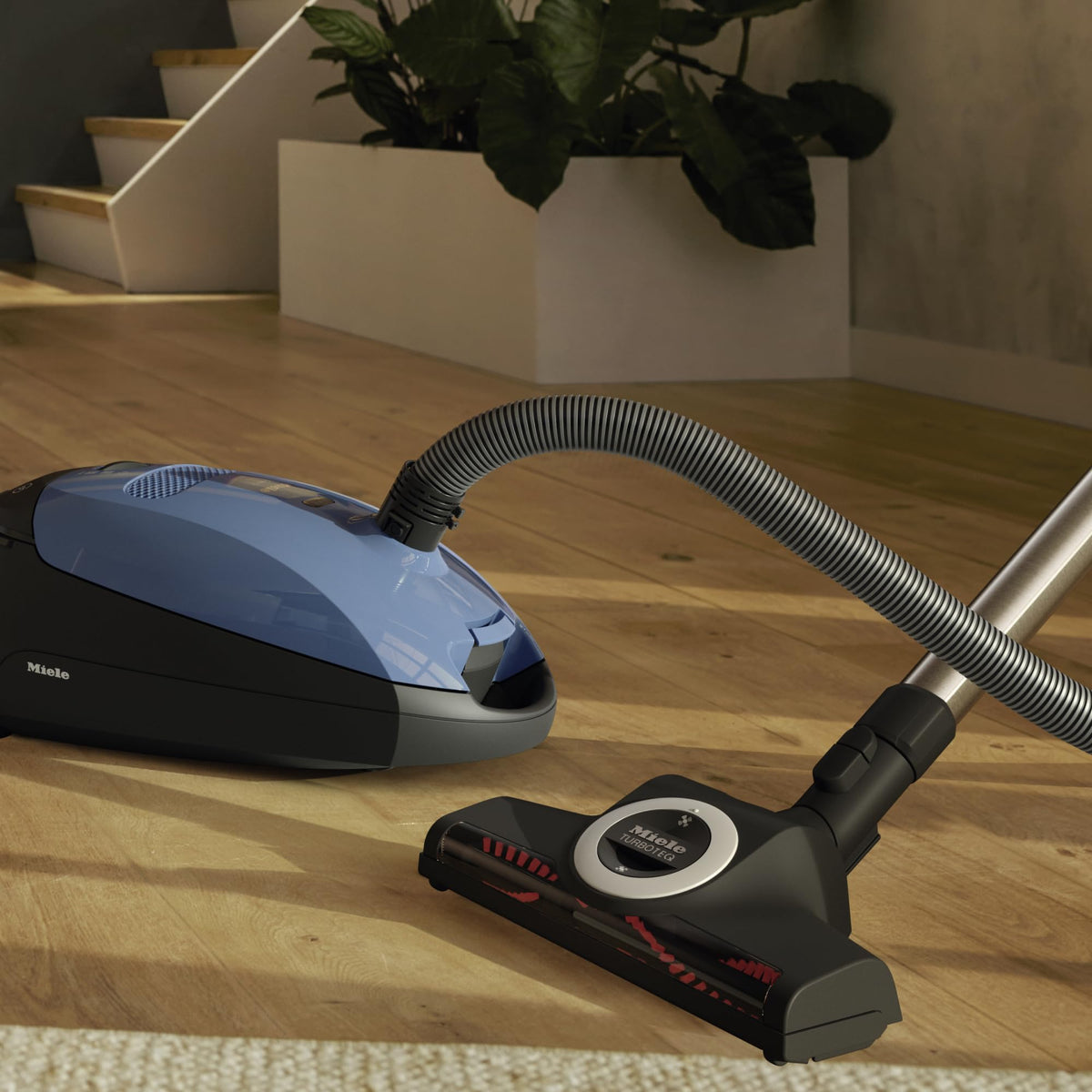 Miele Classic C1 Turbo Team Bagged Canister Vacuum, Tech Blue - Portable, Household - 5 Year Warranty - 41BAN044USA