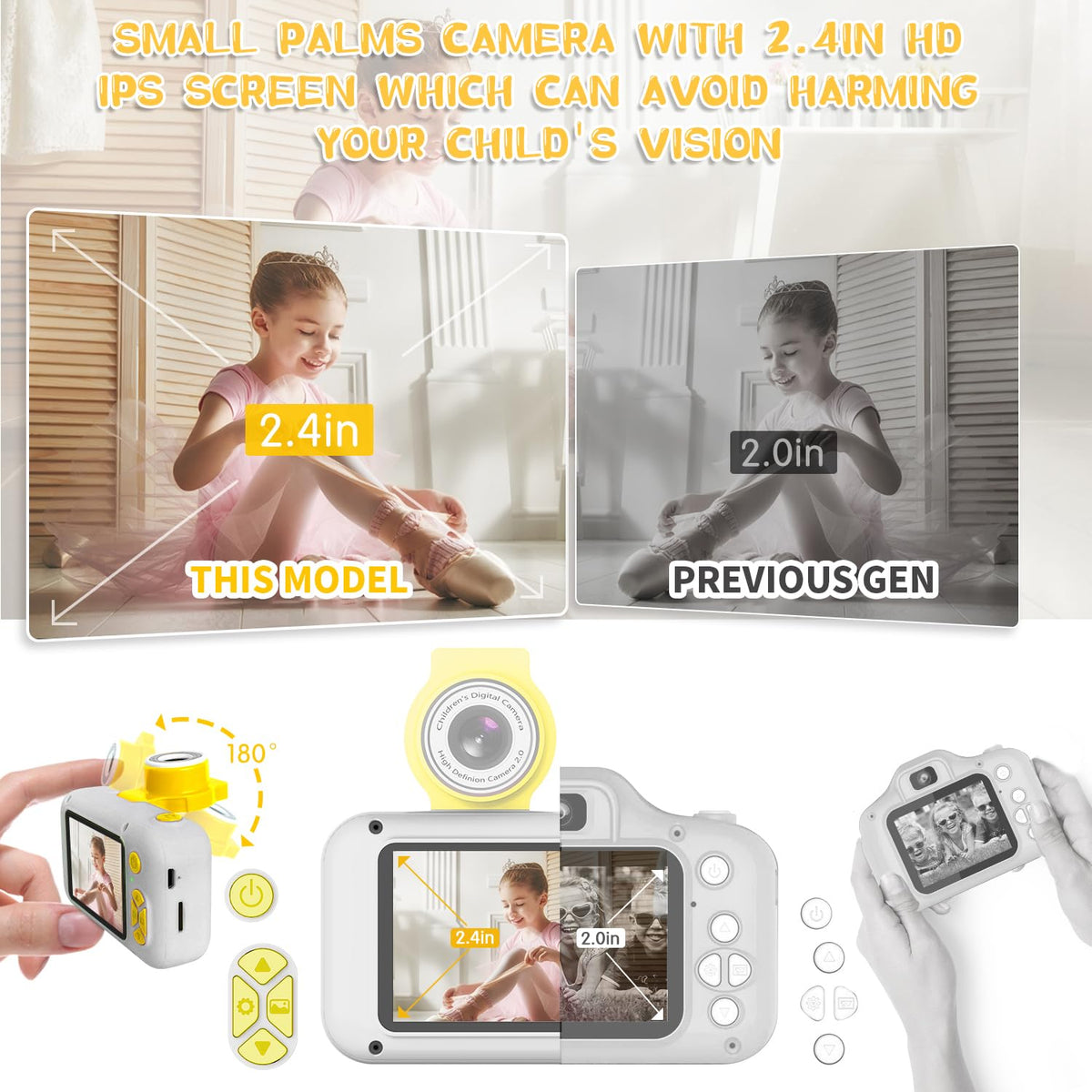 ARNSSIEN Kids Camera with Video,180°Flip Lens,2.4" Selfie Camera for Kids 🍁 All In One Marketplace Canada