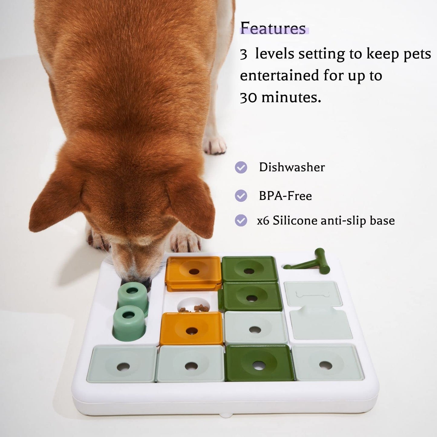 Barkwhiz Dog Treat Feeder Toy,Interactive Dog Toys Various Levels of Play, Slow Feeder for Dogs Mental Stimulation, Puzzle for Dog, Dog Toys for Large Medium Small Dogs - Available at All In One Marketplace Canada