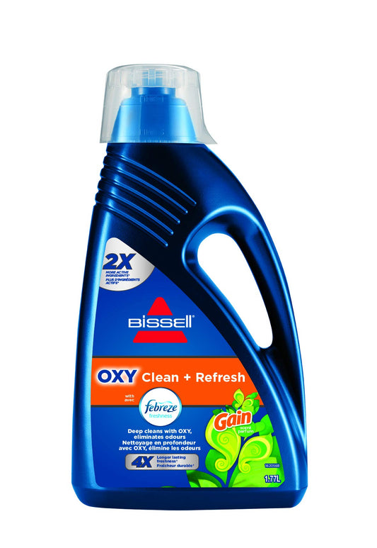 BISSELL OXY Clean + Fresh with Febreze Freshness Formula for Full Size Carpet Deep Cleaning Machines, Carpet Cleaning Solution, Carpet Shampoo (60 oz), 1462C