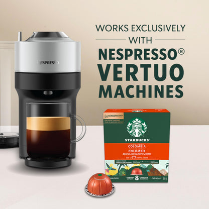 Starbucks Single Origin Colombia Medium Roast Nespresso Vertuo Capsules - 32 Count