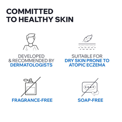 Uriage Xémose Cleansing Soothing Oil - Face & Body Cleanser & Shower Gel - Long-Lasting Comfort For Dry, Sensitive Skin Prone to Atopic Eczema - Soap-free, Fragrance-free For Your Whole Family - 1L - Available at All In One Marketplace Canada