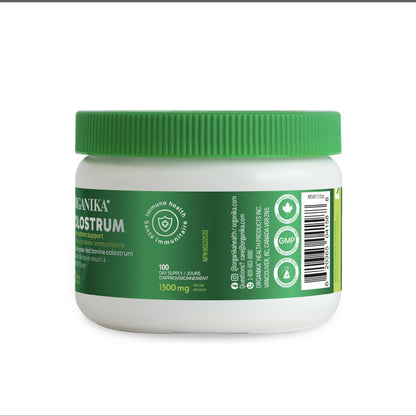 Organika Canadian-Made Colostrum (Bovine)- Immune Support, Grass-Fed- 150g Organika