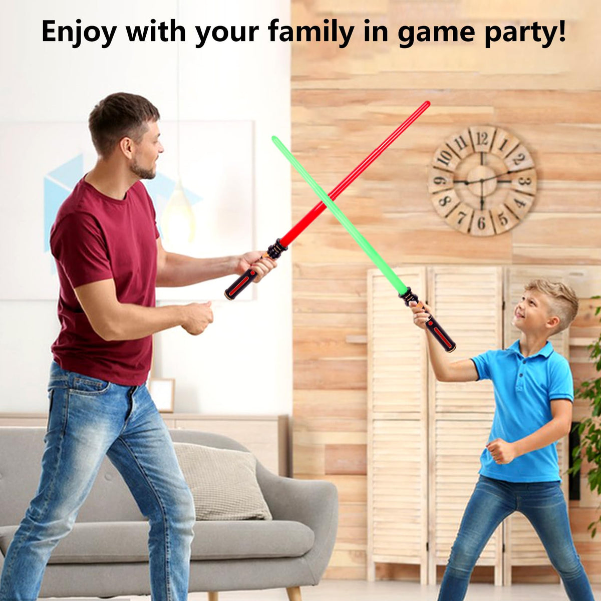 Light Up Sabers, 3 Packs Light Sword for Kids with FX Sound, Expandable Light Up Saber for Cosplay Halloween Dress Up Parties Birthday Christmas (Red.Green.Blue) 🍁 All In One Marketplace Canada
