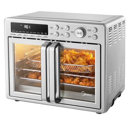 Midea 26.4Qt Air Fryer Toaster Oven, 10-in-1 French Door Combo, 1750W, SS