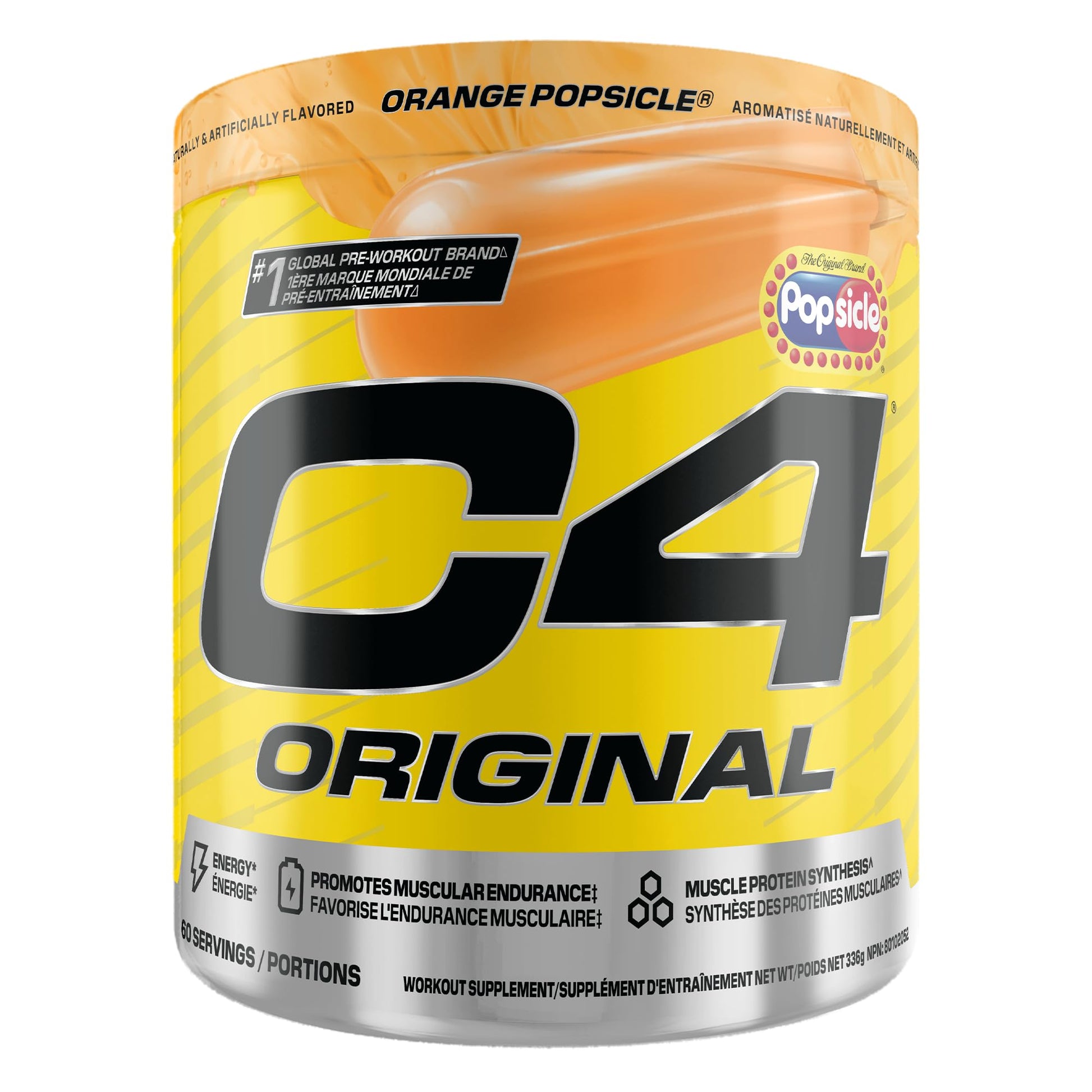 Cellucor C4 Original Pre Workout Powder - Sugar Free Preworkout Energy for Men & Women - 150mg Caffeine, Beta Alanine, Creatine - Orange Popsicle, 60 Servings Cellucor