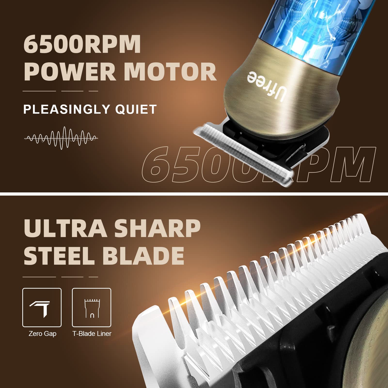 Ufree Beard Trimmer for Men, Electric Razor Shaver, Cordless Hair Clipper Shaving Kit for Mustache Body Nose Ear Hair Facial, Adjustable Beard Grooming Kit Birthday Gifts for Men - Available at All In One Marketplace Canada