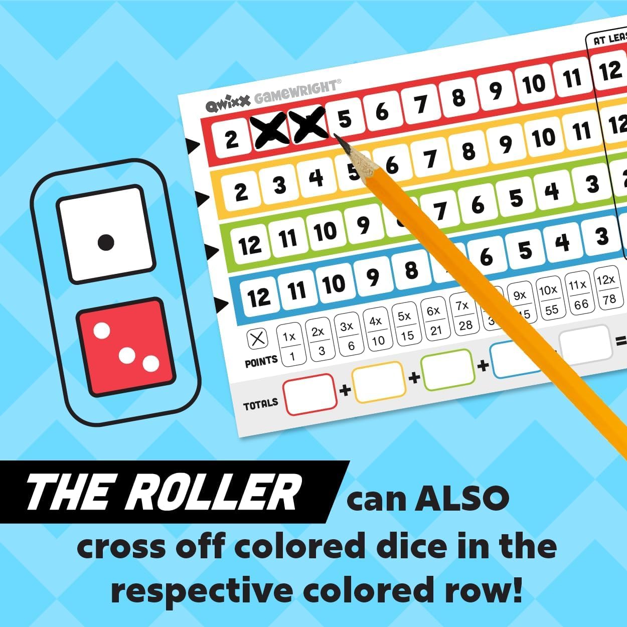 Gamewright Qwixx - A Fast Family Dice Game Multi-Colored, 5" Gamewright