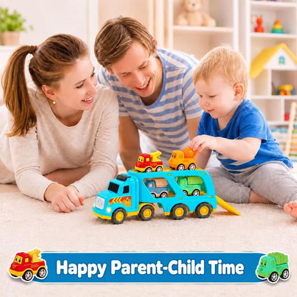 Veslier Toy Trucks for 2 3 4 5Years Old,Construction Transpor Trucks for Toddlers 2-4 Years with 4 Pull Back Cars for Toddlers 2-4,Christmas Birthday Gift for 18M+ 2 3 4 5 Years Old Kids Boys Girls. 🍁 All In One Marketplace Canada