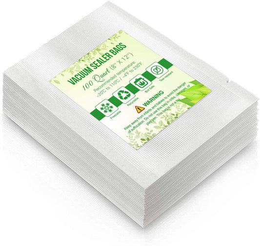 Accenter Vacuum Sealer Bags 100 Quart 8x12 Inch Commercial Grade Food Saver Bags, Seal a Meal, BPA Free, Heavy Duty, Perfect for vac storage, Meal Prep or Sous Vide (8"x12") - Available at All In One Marketplace Canada