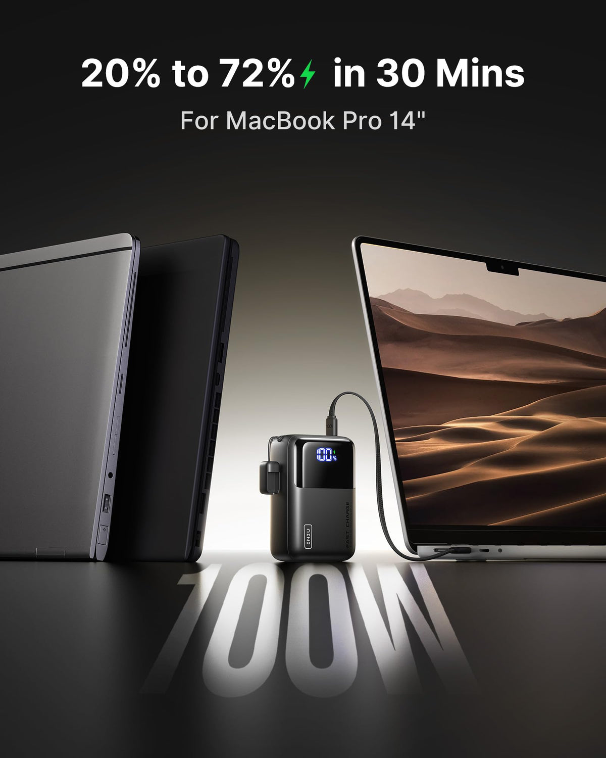 INIU Laptop Power Bank, Smallest 25000mAh 100W Fast Charging Battery Pack