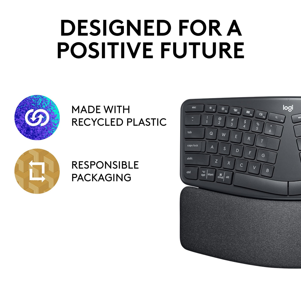 Logitech Ergo K860 Wireless Ergonomic Split Keyboard with Wrist Rest