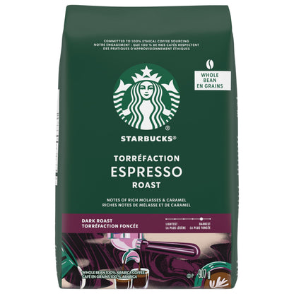 Starbucks Espresso Roast Whole Bean Coffee, 907g